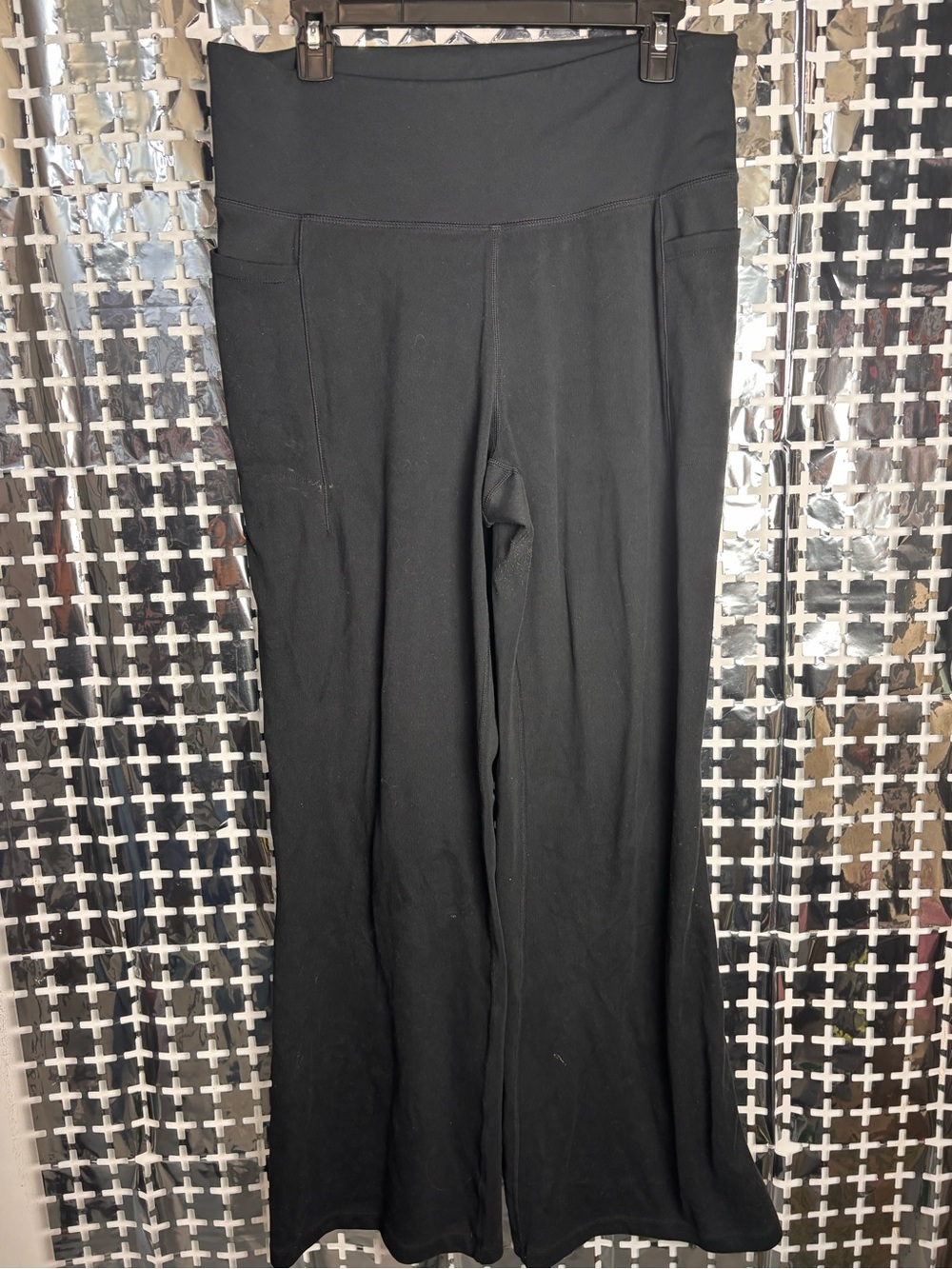 Jockey Black Wide-Leg Pull-On Yoga Pants